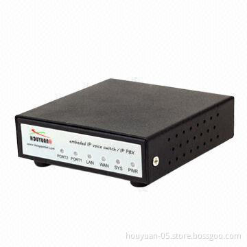 IP PBX, 2-port VoIP Gateway, Suitable for 100 Staff Enterprise, Supports VPN N2N